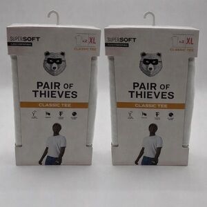 2 packs- Pair of Thieves- White Classic Tee for Men- 2 pack- Size XL